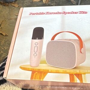 Portable Karaoke Speaker Kit with Microphone - Pink